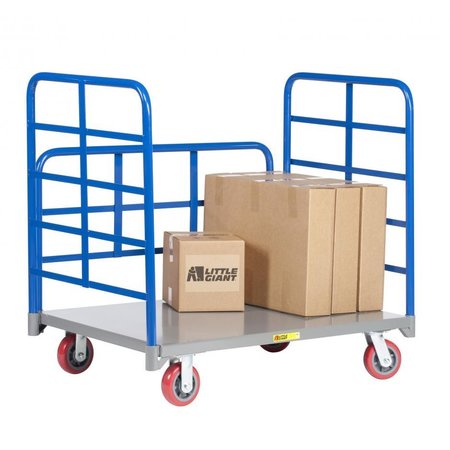 LITTLE GIANT Double End Rack Platform Truck with Side Rack, 3600 lbs Cap, 30" x 48" DRB30486PY